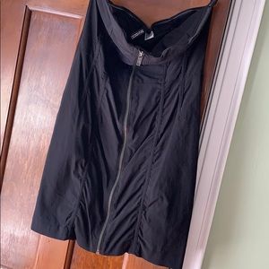 Black strapless bodycon